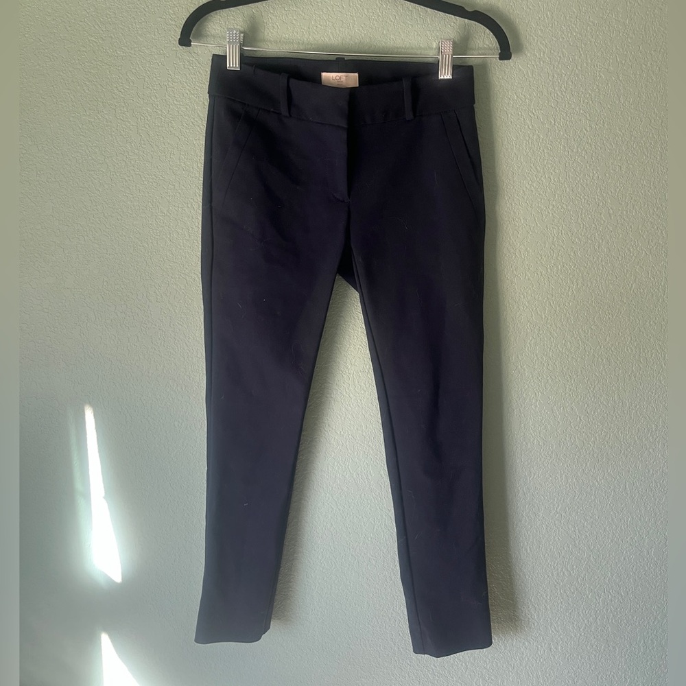 Navy Slim Fit Trousers